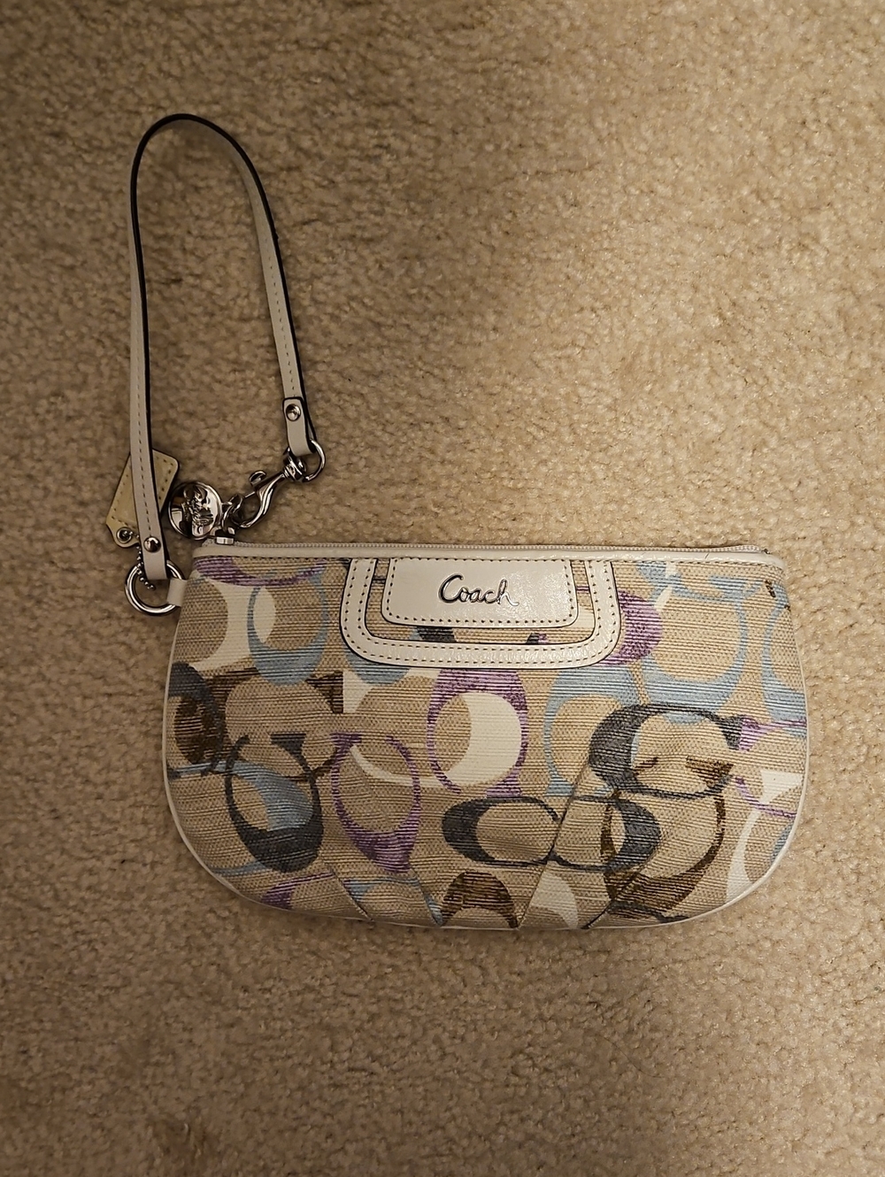Coach Signature Canvas Wristlet - Neutral Multi